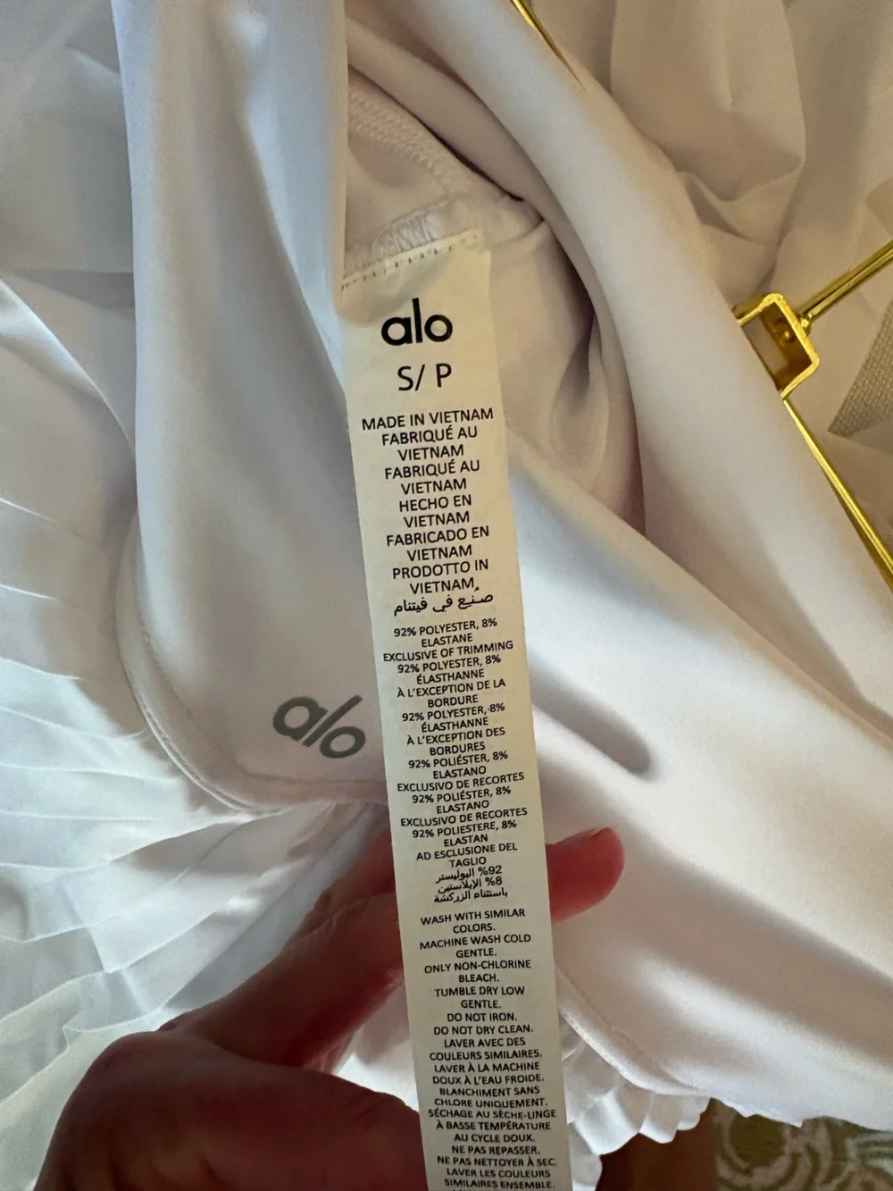 Alo Grand Slam Tennis Skirt in White - Small